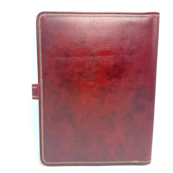Franklin Covey Faux Leather Padfolio Dark Red Burgundy Portfolio Planner Cover - Picture 2 of 8